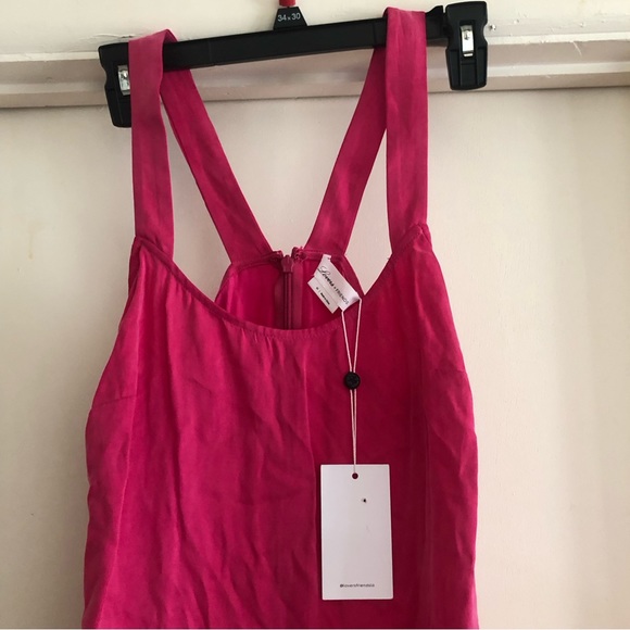 ❤️NWT Revolve Lovers + Friends Tina Hot Pink Ruched Dress Size XS - Picture 5 of 10